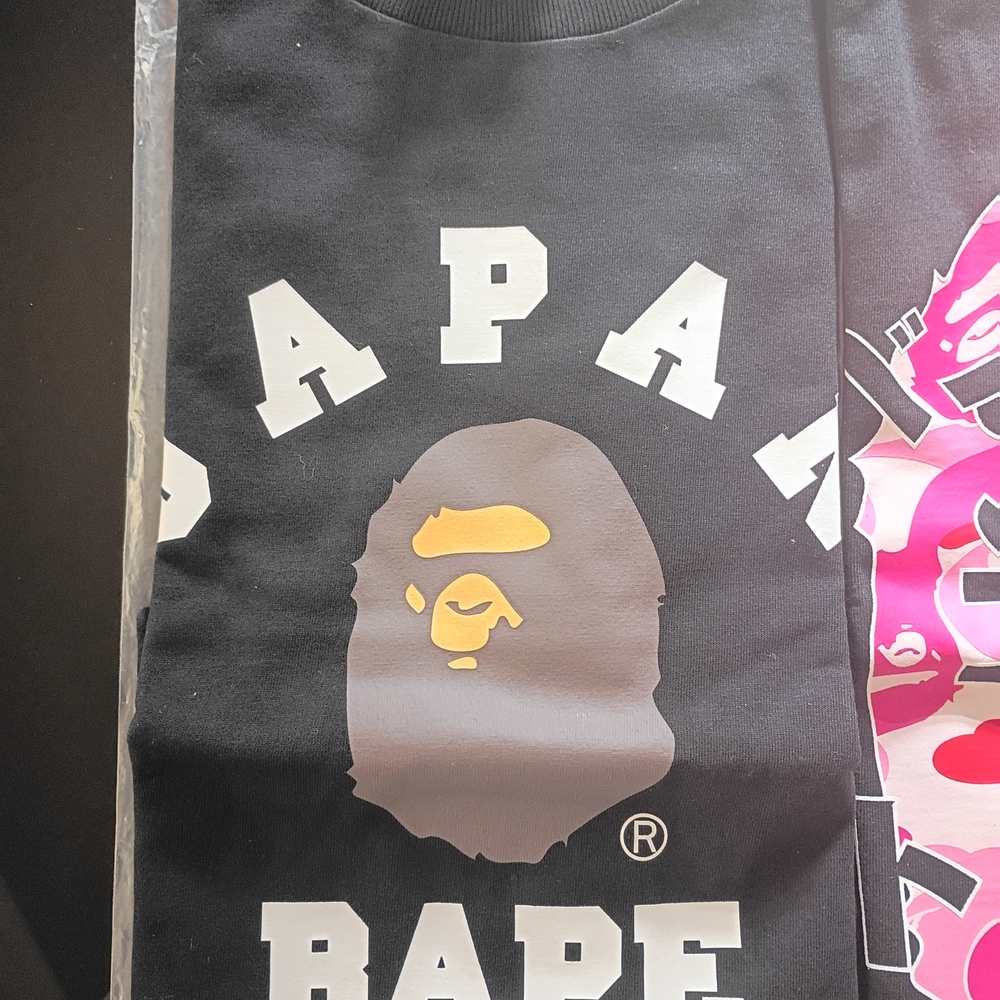 A Bathing Ape Small Head Brown Graphic Tee Shirt